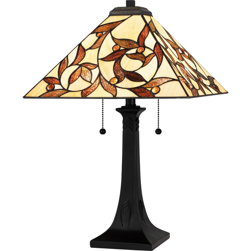 Quoizel TF6154MBK Zion Two Light Table Lamp, Matte Black
