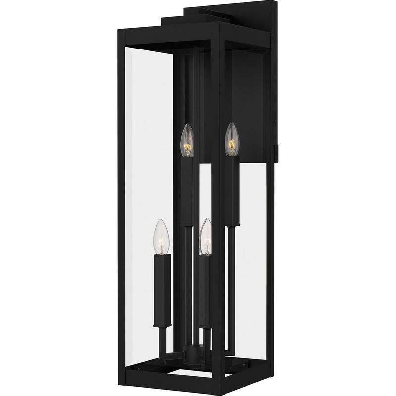 Quoizel WVR8209EK Westover Four Light Outdoor Wall Mount, Earth Black