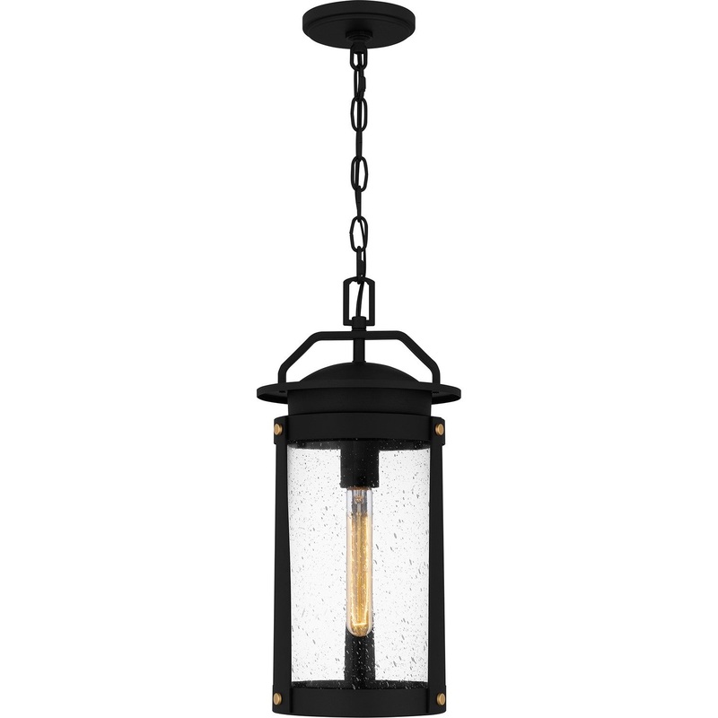 Quoizel CLI1909EK Clifton One Light Outdoor Hanging Lantern, Earth Black