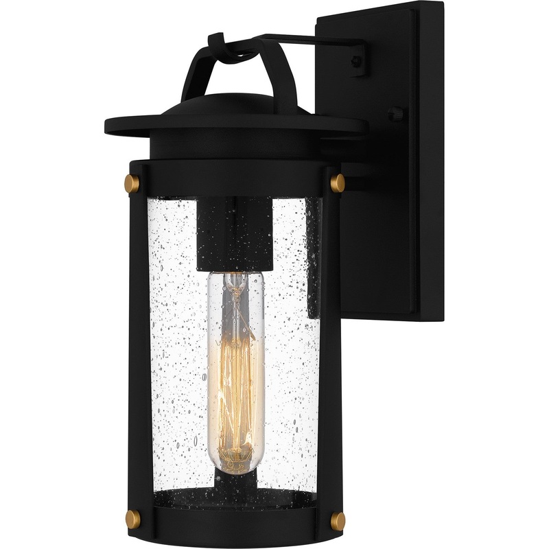 Quoizel CLI8406EK Clifton One Light Outdoor Wall Mount, Earth Black