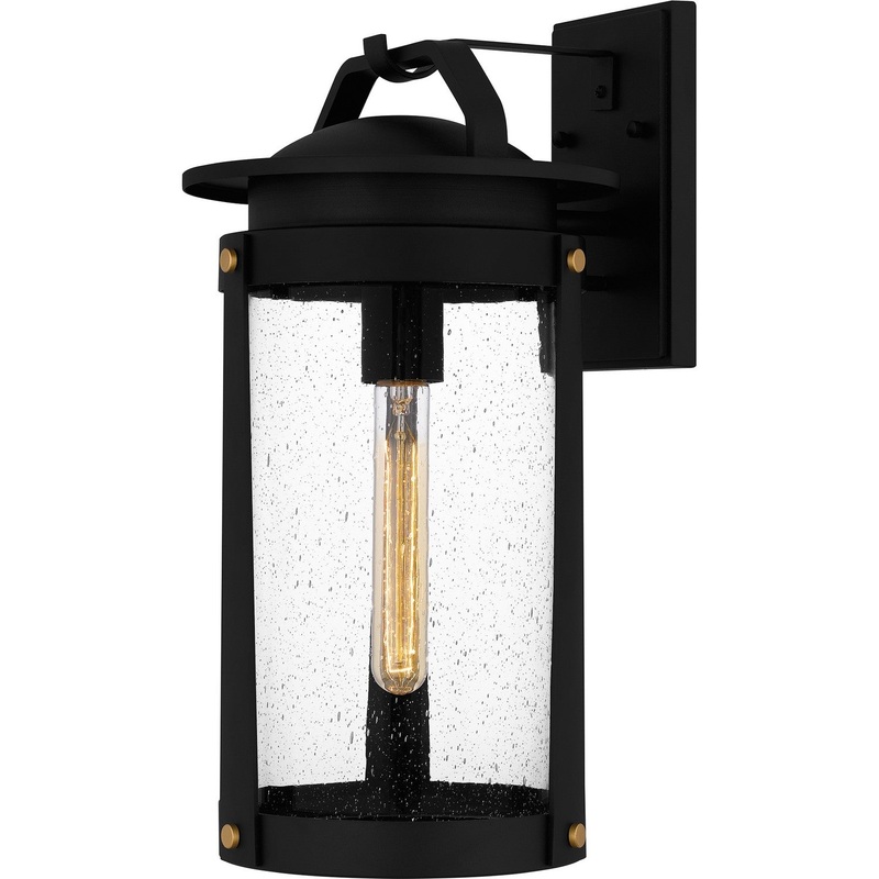Quoizel CLI8409EK Clifton One Light Outdoor Wall Mount, Earth Black