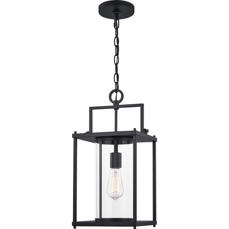 Quoizel GRE1509MBK Garrett One Light Mini Pendant, Matte Black