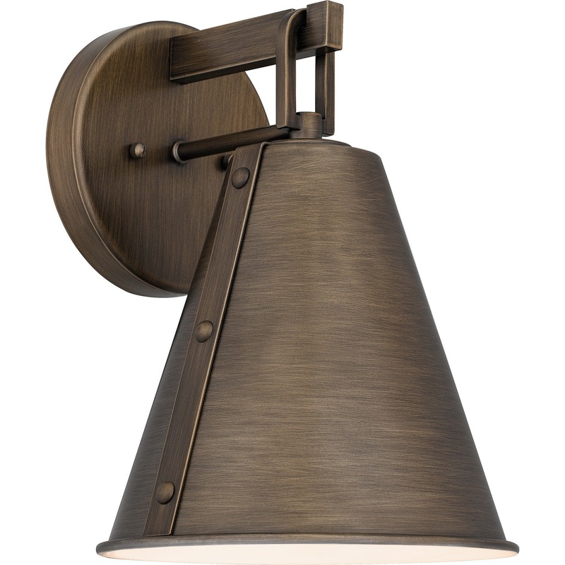 Quoizel HYD8408BBR Hyde One Light Outdoor Wall Mount, Burnished Bronze (Discontinued)