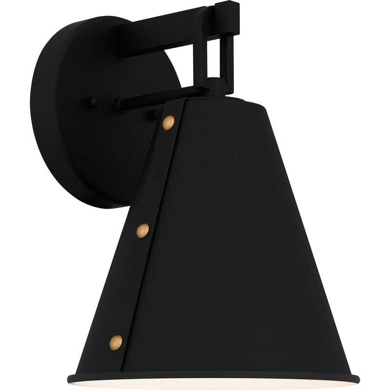 Quoizel HYD8408MBK Hyde One Light Outdoor Wall Mount, Matte Black