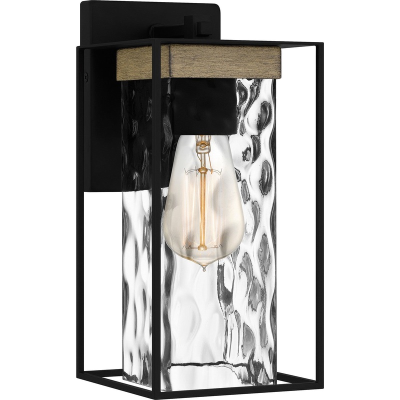 Quoizel LWD8405MBK Longwood One Light Outdoor Wall Mount, Matte Black