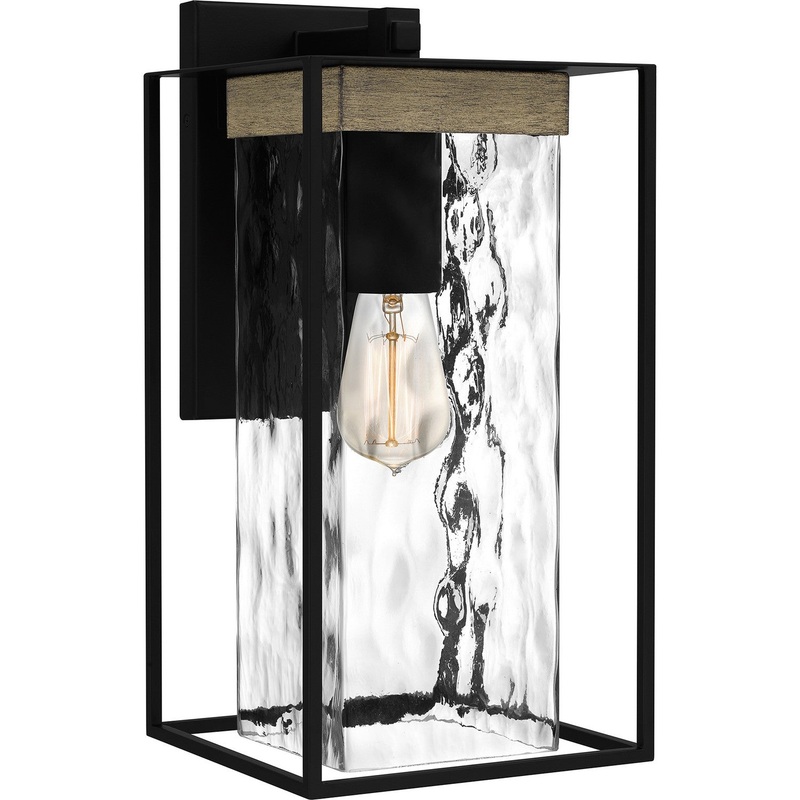 Quoizel LWD8408MBK Longwood One Light Outdoor Wall Mount, Matte Black