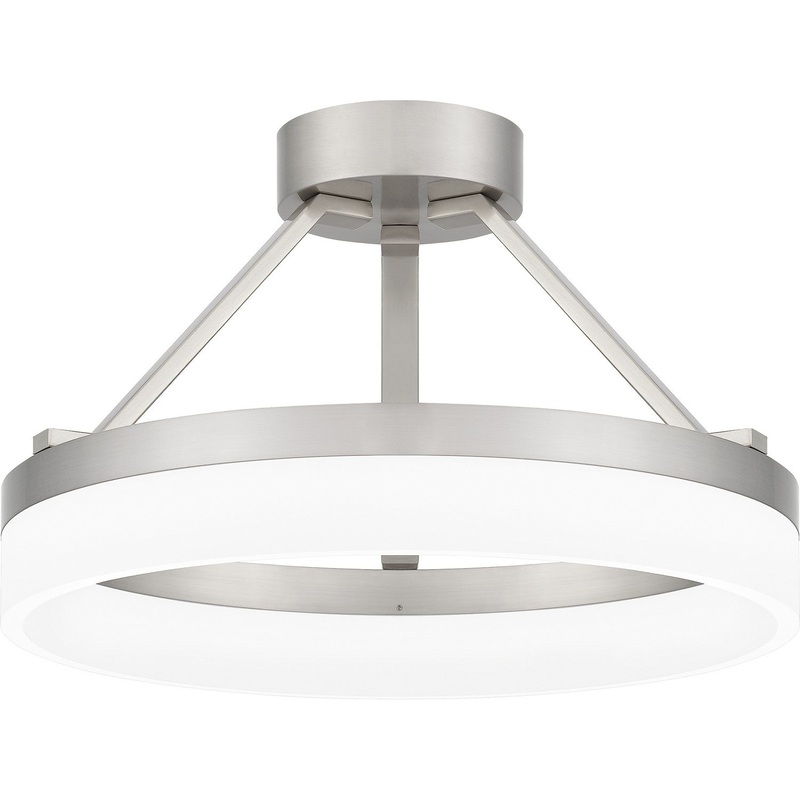 Quoizel PCOH1716BN Cohen LED Semi Flush Mount, Brushed Nickel