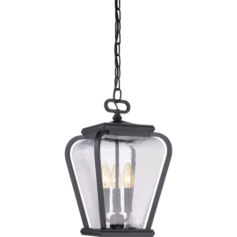 Quoizel PRV1509K Province Three Light Pendant, Mystic Black
