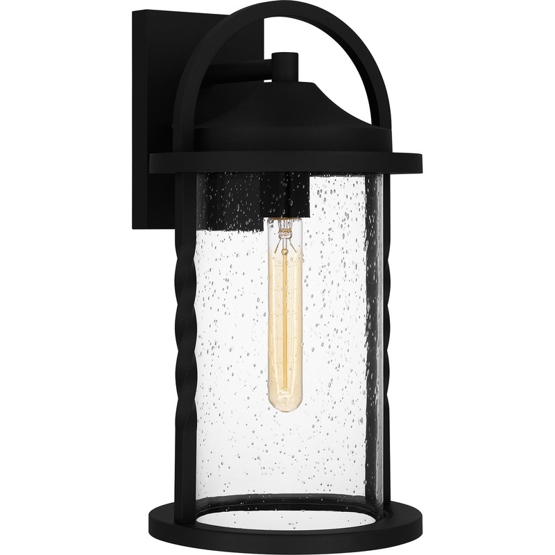 Quoizel RCE8409EK Reece One Light Outdoor Wall Mount, Earth Black (Discontinued)