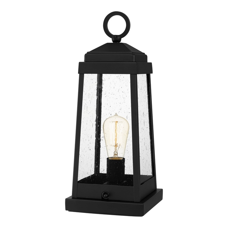 Quoizel RNL9807EK Ravenel One Light Outdoor Table Lamp, Earth Black