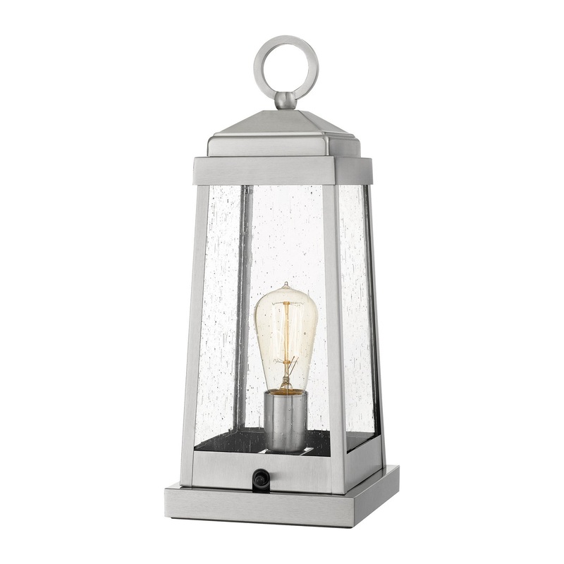 Quoizel RNL9807SS Ravenel One Light Outdoor Table Lamp, Stainless Steel (Discontinued)