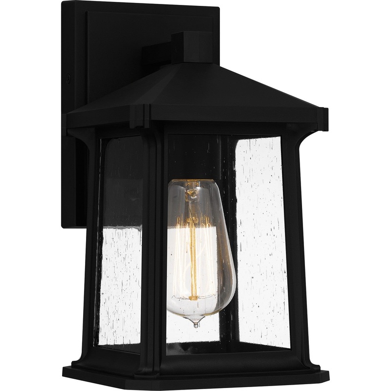 Quoizel SAT8406MBK Satterfield One Light Outdoor Wall Mount, Matte Black