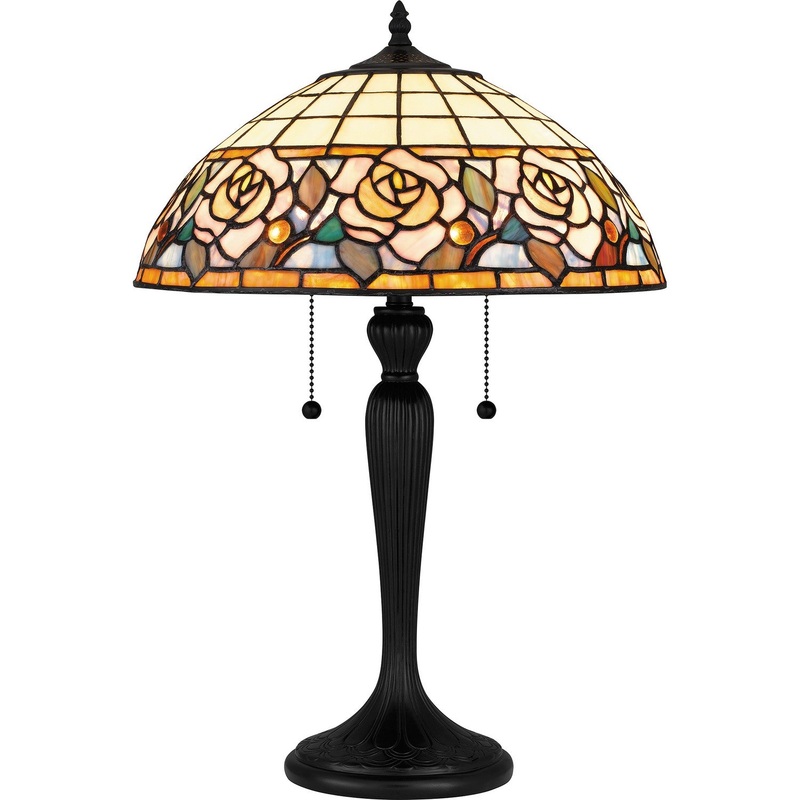 Quoizel TF6150MBK Betty Two Light Table Lamp, Matte Black