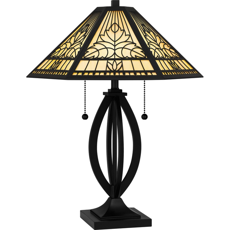 Quoizel TF6151MBK James Two Light Table Lamp, Matte Black