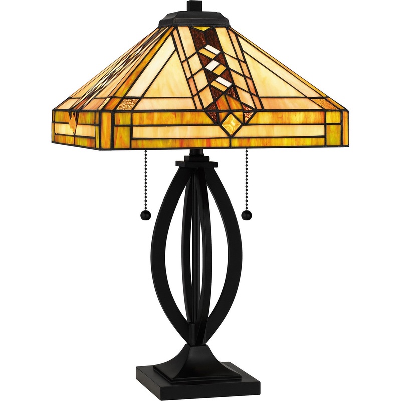 Quoizel TF6152MBK Yellowstone Two Light Table Lamp, Matte Black