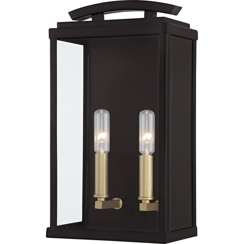 Quoizel ALM8408WT Alma Two Light Outdoor Wall Lantern, Western Bronze (Discontinued)