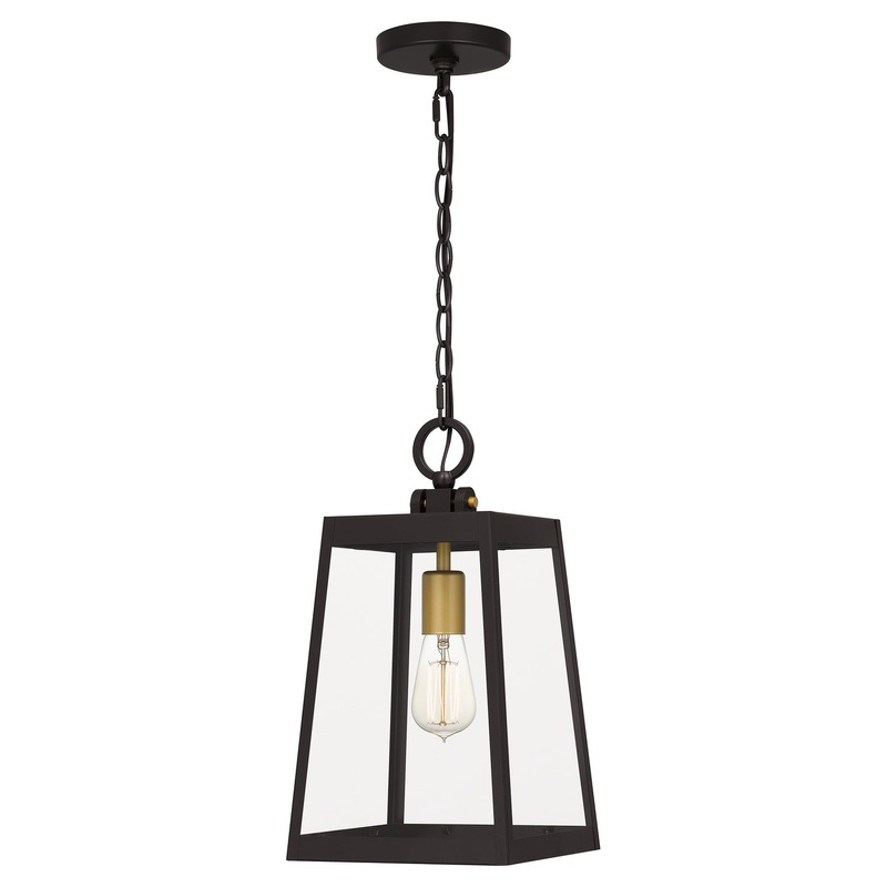 Quoizel AMBL1908WT Amberly Grove One Light Outdoor Hanging Lantern, Western Bronze