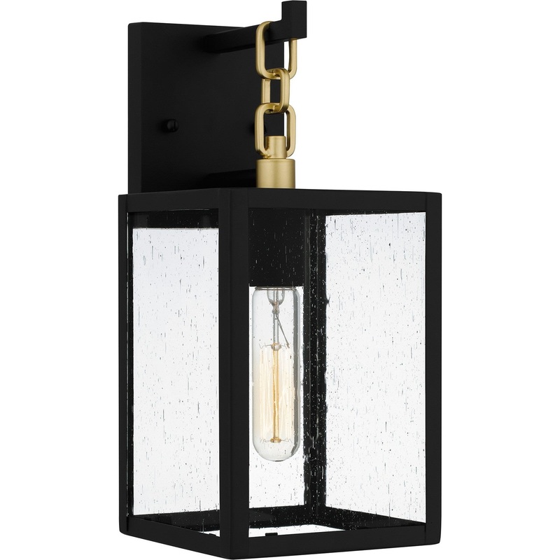 Quoizel ANC8406MBK Anchorage One Light Outdoor Wall Mount, Matte Black