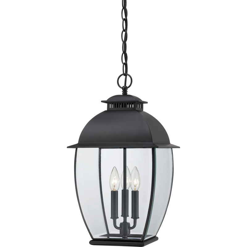 Quoizel BAN1511K Bain Three Light Pendant, Mystic Black