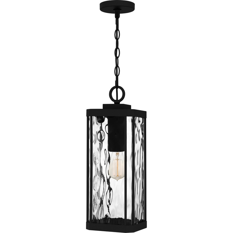 Quoizel BCR1907MBK Balchier One Light Outdoor Hanging Lantern, Matte Black