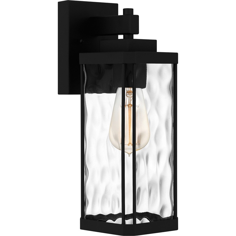 Quoizel BCR8405MBK Balchier One Light Outdoor Wall Mount, Matte Black