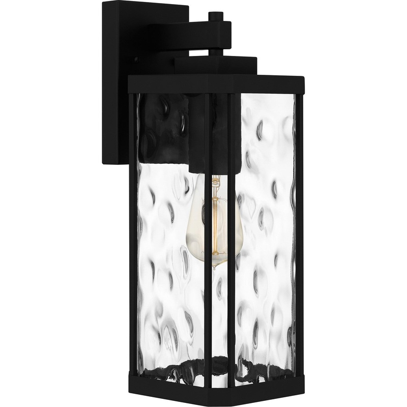 Quoizel BCR8406MBK Balchier One Light Outdoor Wall Mount, Matte Black
