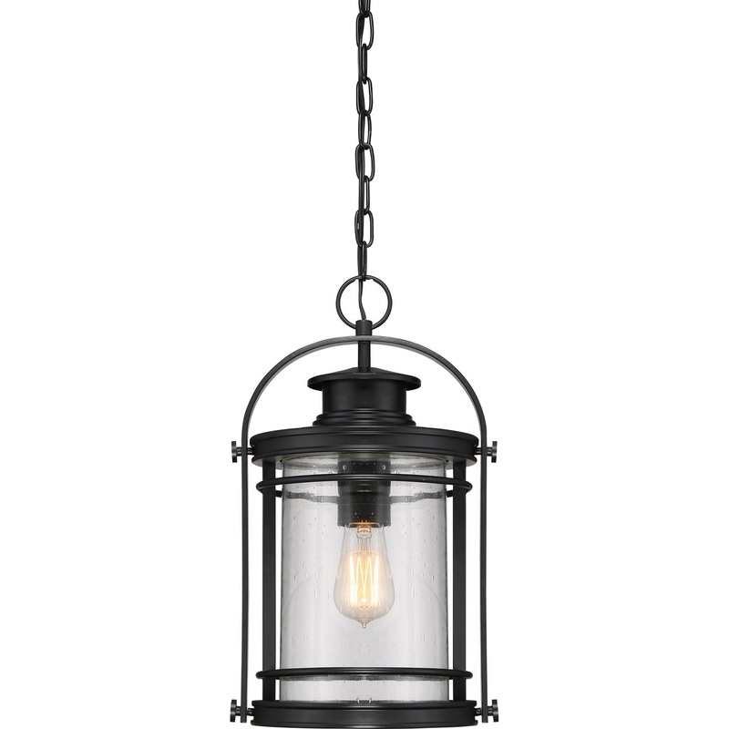 Quoizel BKR1510K Booker One Light Mini Pendant, Mystic Black