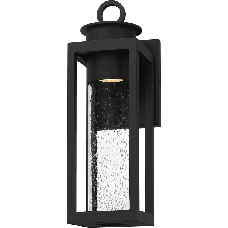 Quoizel DGL8405MBK Donegal One Light Outdoor Wall Mount, Matte Black