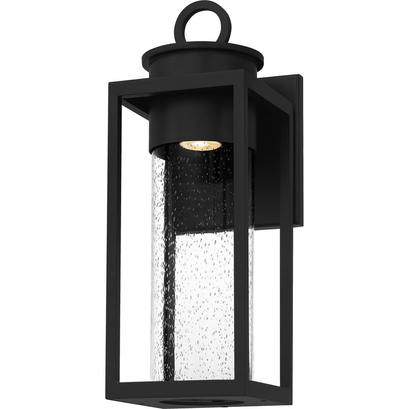 Quoizel DGL8407MBK Donegal One Light Outdoor Wall Mount, Matte Black
