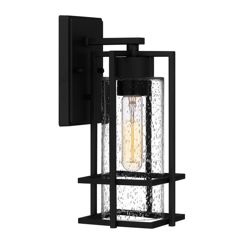 Quoizel DMN8405EK Damien One Light Outdoor Wall Mount, Earth Black