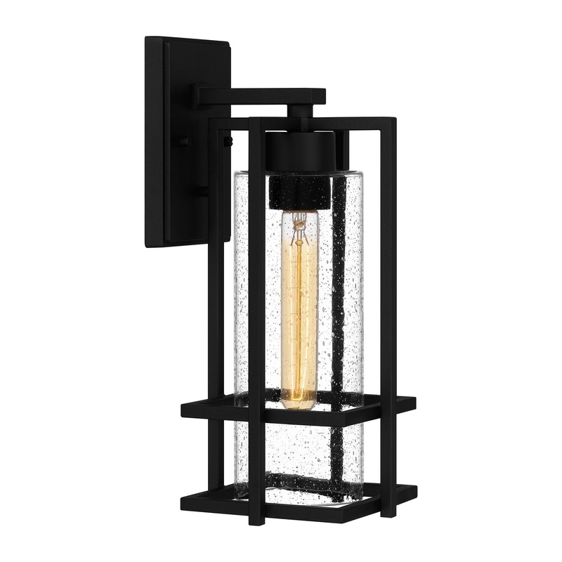 Quoizel DMN8406EK Damien One Light Outdoor Wall Mount, Earth Black