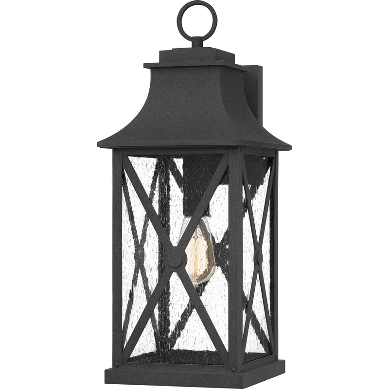 Quoizel ELB8409MB Ellerbee One Light Outdoor Wall Mount, Mottled Black