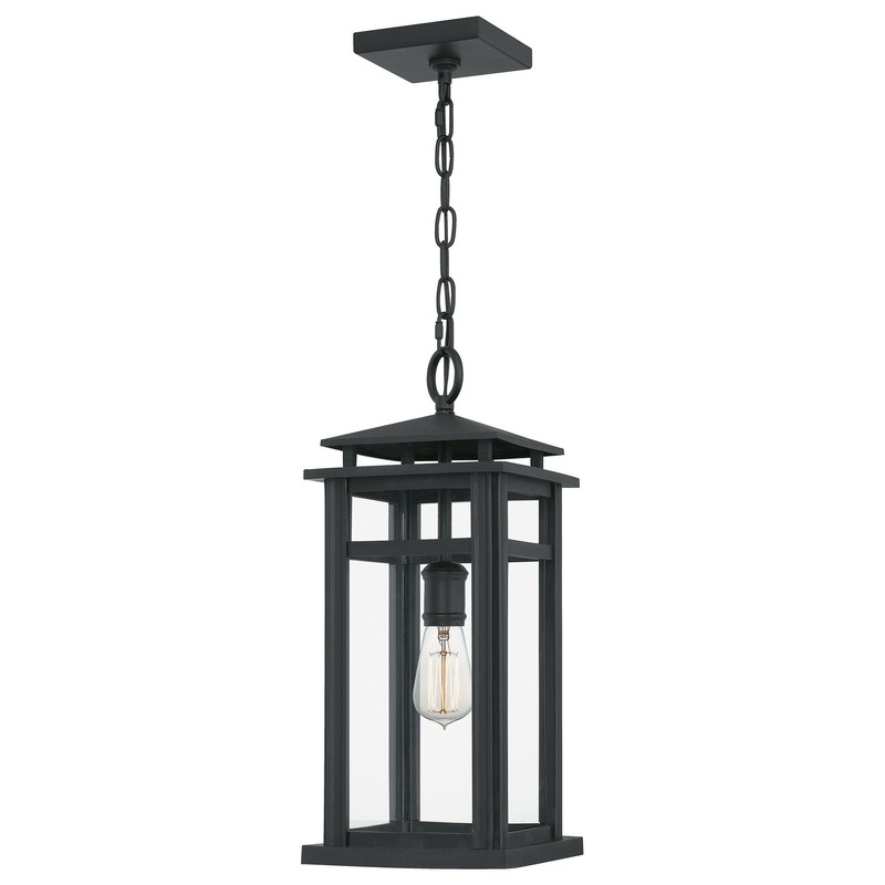 Quoizel GRB1908EK Granby One Light Outdoor Hanging Lantern, Earth Black (Discontinued)