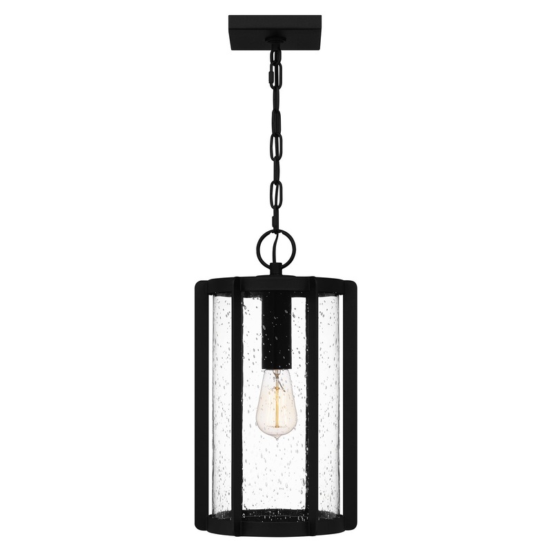 Quoizel HAZ1909EK Hazel One Light Outdoor Hanging Lantern, Earth Black (Discontinued)