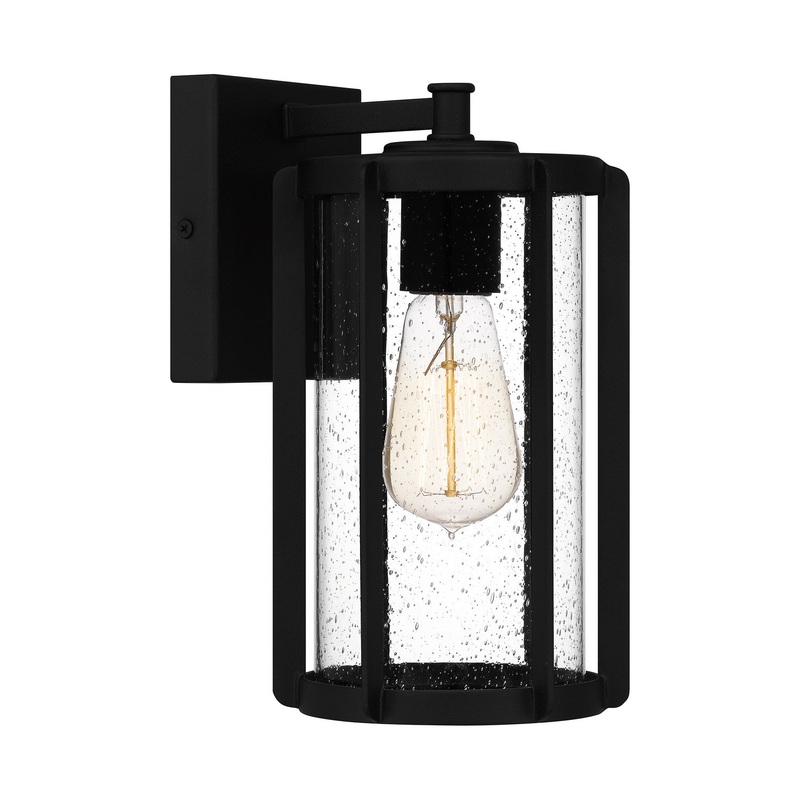 Quoizel HAZ8406EK Hazel One Light Outdoor Wall Mount, Earth Black