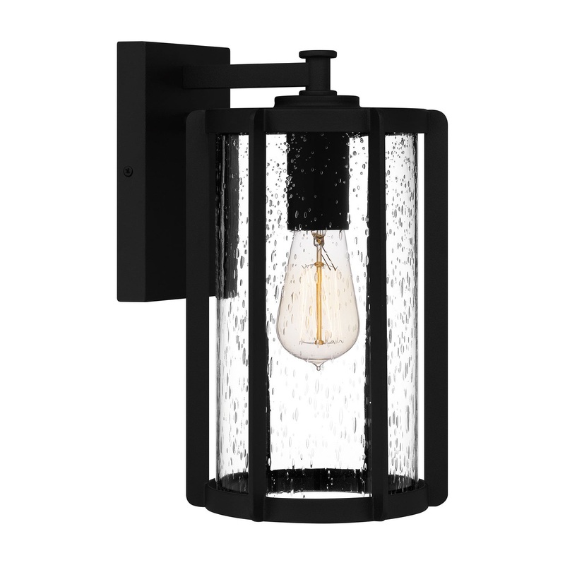 Quoizel HAZ8407EK Hazel One Light Outdoor Wall Mount, Earth Black