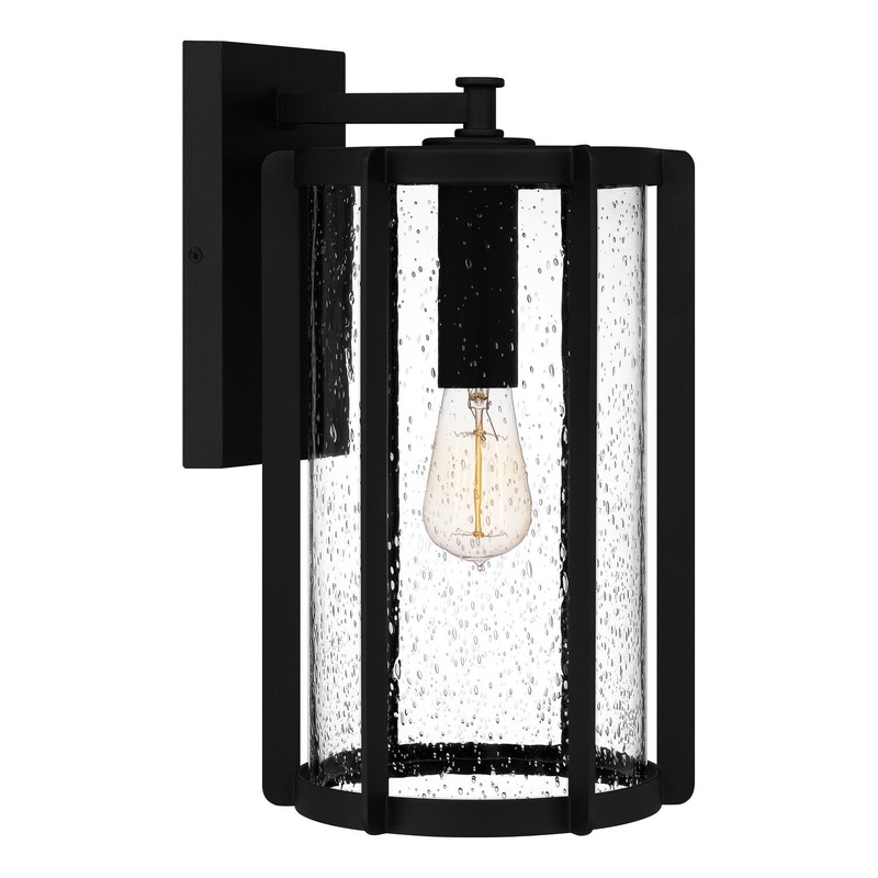 Quoizel HAZ8409EK Hazel One Light Outdoor Wall Mount, Earth Black (Discontinued)