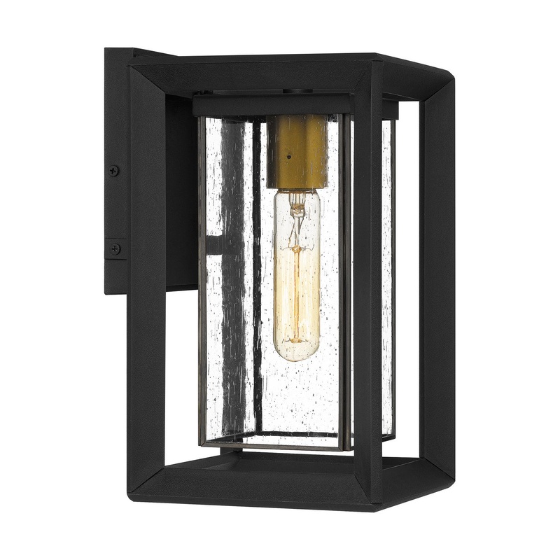 Quoizel INF8407EK Infinger One Light Outdoor Wall Mount, Earth Black (Discontinued)
