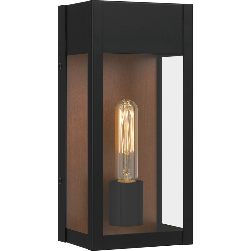Quoizel MAE8406MBK Maren One Light Outdoor Wall Mount, Matte Black