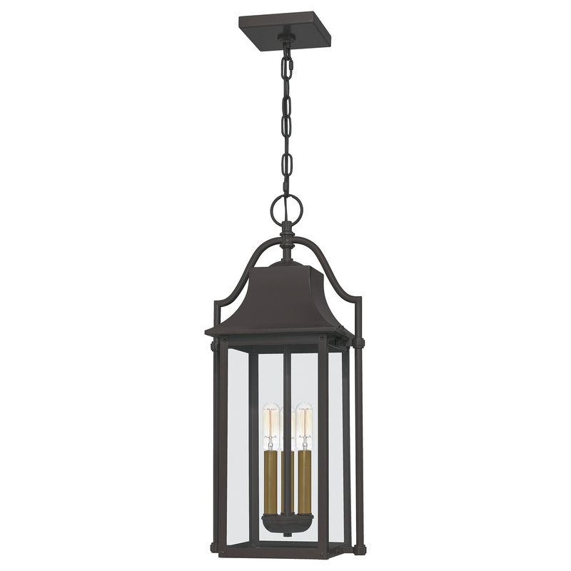 Quoizel MAN1911WT Manning Three Light Outdoor Hanging Lantern, Western Bronze