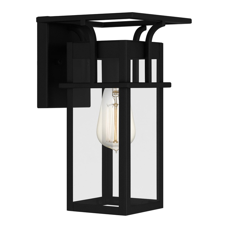 Quoizel MKL8407EK Markley One Light Outdoor Wall Mount, Earth Black (Discontinued)