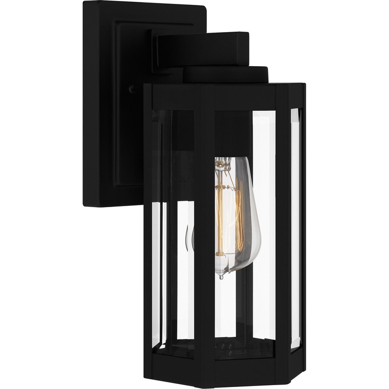 Quoizel MNK8405MBK Mesnick One Light Outdoor Wall Mount, Matte Black