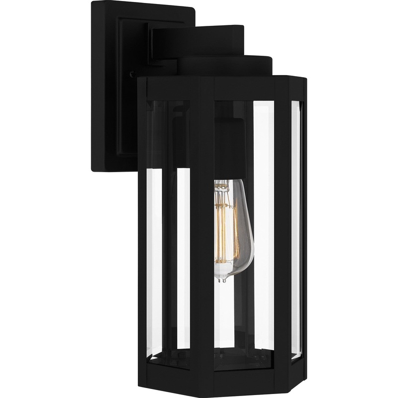 Quoizel MNK8406MBK Mesnick One Light Outdoor Wall Mount, Matte Black