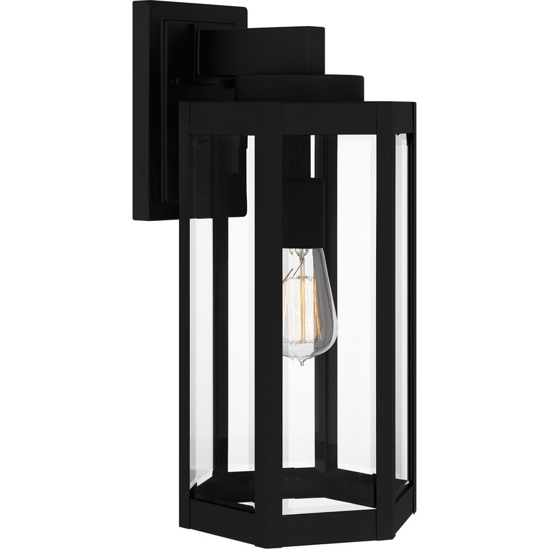 Quoizel MNK8407MBK Mesnick One Light Outdoor Wall Mount, Matte Black
