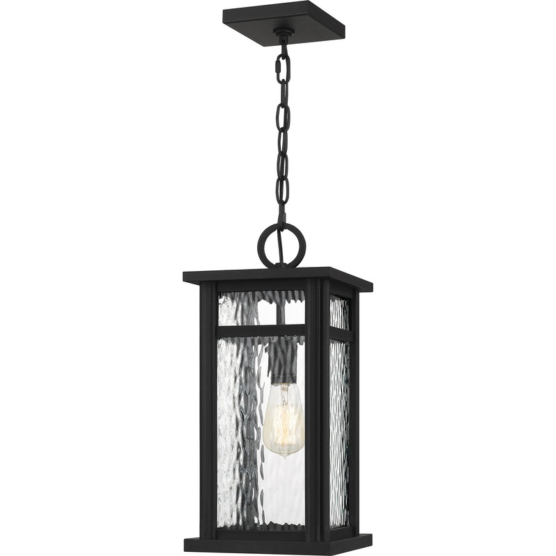 Quoizel MOI1908EK Moira One Light Outdoor Hanging Lantern, Earth Black