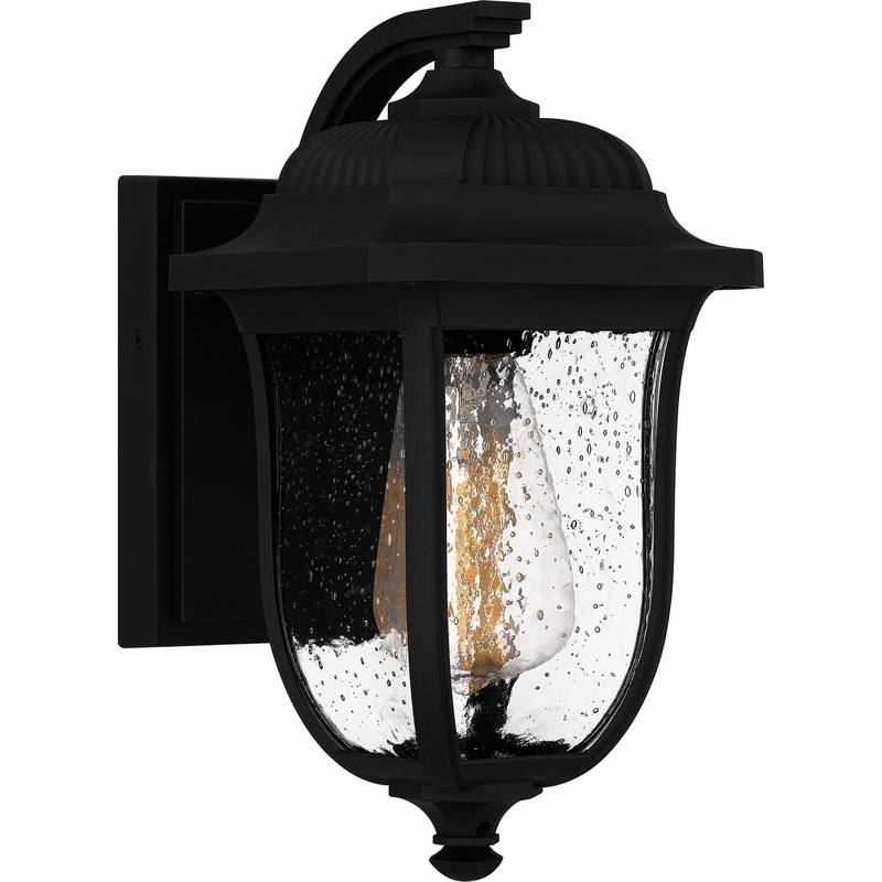 Quoizel MUL8406MBK Mulberry One Light Outdoor Wall Mount, Matte Black