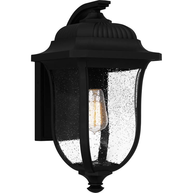 Quoizel MUL8409MBK Mulberry One Light Outdoor Wall Mount, Matte Black
