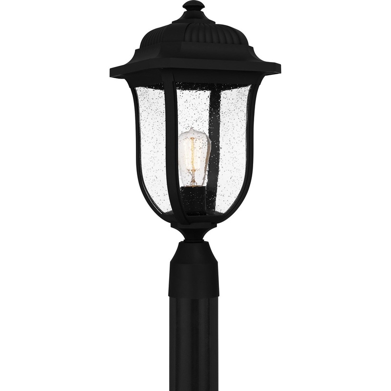 Quoizel MUL9009MBK Mulberry One Light Outdoor Post Mount, Matte Black