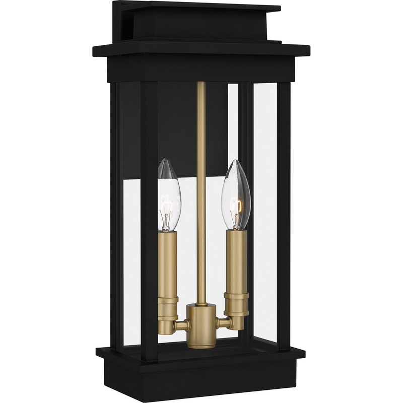 Quoizel NOE8407MBK Noelle Two Light Outdoor Wall Mount, Matte Black
