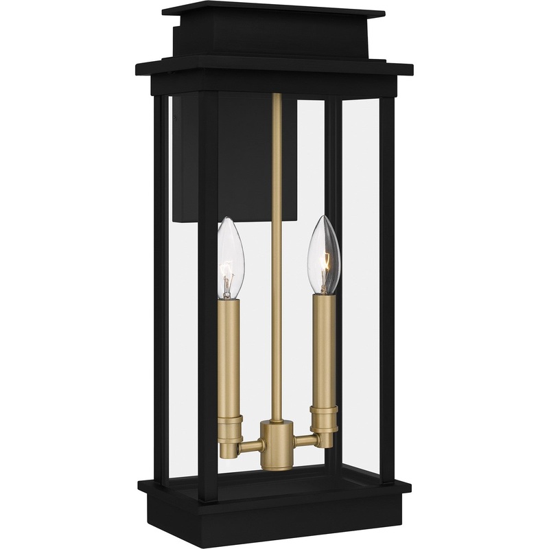 Quoizel NOE8409MBK Noelle Two Light Outdoor Wall Mount, Matte Black